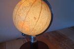 Vintage - Globe - Wereldbol - Met Verlichting - Glas, Hout.