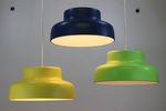 Wonderful Combination Of 3 Vintage Lamps Restored In Some Nice Colors *** Denmark 1980 ***