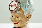 Zware Vintage Coca Cola Spaarpot Gietijzer Sprite Boy Retro 1980S