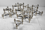 Set Van 18 Modulaire Vintage Kandelaars Stoff Nagel Voor Bmf Duitsland