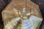 Deknudt Lusterie Plafondlamp Plafonierre Kirstelglas Koper Goud Hollywood Regency Art Deco Design