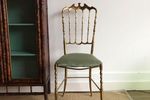 Italiaanse Messing Chiavari Stoel Vintage Regency