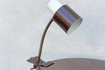 Vintage Bruine Hala Zeist Klemlamp / Tafellamp / Bureaulamp / Wandlamp