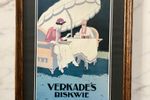 Verkade Biskwie Reclame Poster, In Vintage Wissel Lijst