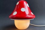Rood Met Witte Stippen Paddenstoel Tafellamp / Bedlamp / Kinderlamp