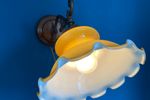 Vintage Wandlamp – Oker Geel Glas –