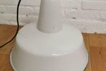 Vintage Mid Century Emaille Industriële Hanglamp
