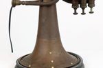 Unieke Lamp Vintage Trompet Steampunk Verlichting Rood Koper Eik 64Cm