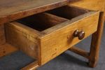 Antieke Franse Boeren Eettafel Met Twee Lades