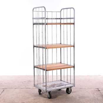 Vintage Rolstelling / Rolcontainer | Oud Winkelrek| Industriele ...