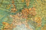 Antieke Wereldbol Columbus Aardglobe Jaren 30 Nederlandstalig 48Cm