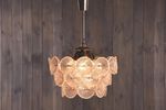 Vintage Kristallen Kroonluchter | Brocante Plafond Lamp | Midden Eeuwse Kroonluchter