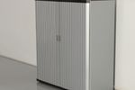 Gispen Roldeurkast, Aluminium, 134 X 120 Cm, Incl. 2 Legborden