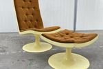 Space Age Hungarian Lounge Chair With Ottoman 1970