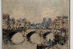 Stadsgezicht Parijs - Olie Op Doek Schilderij - Mid Century - Jean Rémy