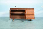 Vintage Walnoot Gerenoveerd Dressoir, Midcentury Sideboard