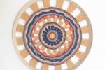 *70'S Wollen Mandala Op Fietswiel Retro Schilderij Wandkleed