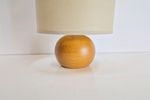 Vintage Sphere Tafellamp Beuken Hout Bol Lamp Deens Design