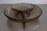Vintage Schaal Met Vakverdeling Rookglas