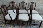 Antique George Hepplewhite Chairs Van 6 Stoelen Set