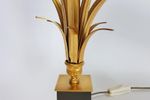 Regency Messing Palmblad Tafellamp Sciolari '60 Mid Century