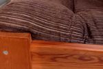 Retro, Vintage 70'S Design Fauteuil, Lounge Stoel, Bankje Bruine Rib Stof