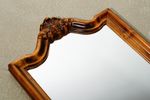 Mirror With Wooden Frame And Decorative Ornament