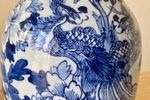 Antieke Chinese Vaas Lamp - Celadon Blauw Wit (57Cm) (1/2)