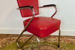 Hippe Rode Buisframe Fauteuil, 1960'S (2)