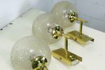 Set Van 3 Vintage “Gouden” Wandlampen / Muurlampen