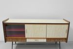 Vintage Formica Dressoir Met Schuifdeuren