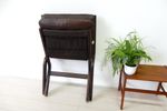 Retro Vintage Fauteuil Stoel Deens Jaren 60 Leer Klapstoel
