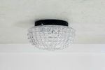 Qk20 – Plafondlamp – Jaren 70 -Transparant Glas