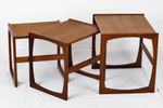 Elegante Set Nesttafels Teak Hout G-Plan Quadrille Vintage Design 1960S
