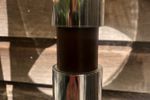 2 Italian 1970'S Table Lamps Chrome And Faux Leather