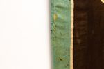 Vintage Batik Wanddoek Groen/Bruin Met Vogel