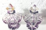 Paar Boheemse Biedermeier Stijl Geslepen Glazen Parfumflesjes