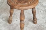 Oude Kruk Sidetable 3 Poot Eikenhout