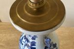 Antieke Chinese Vaas Lamp - Celadon Blauw Wit (57Cm) (1/2)