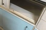 Vintage Pastelblauw Formica Keukenkast / Kast