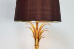 Regency Messing Palmblad Tafellamp Sciolari '60 Mid Century