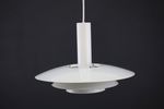 Great Looking White Nordic Style Pendant Lamp | 1980S Lamp | Scandinavian Design | Mid Century