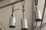 Vintage Industriele Design Hanglamp Philips Set/3