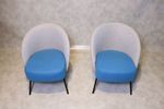 Mid Century Modern Club Lounge Chairs Theo Ruth Style Set Of 2