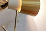 Vintage Tafellamp Messing / Wit