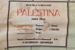 Vintage Schoolkaart Palestina, Firma P. Noordhoff Groningen, Door Prof. Dr. A. M. Brouwer