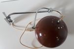 *Vintage Bruine Bollamp Wandlamp Bollen Lamp Jaren 70