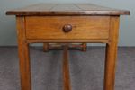 Antieke Franse Boeren Eettafel Met Twee Lades