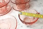 Vintage Rosaline Swirl Arcoroc Luminarc Roze Glas 70S Kop En Schotels