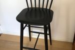 Zwarte Hoge Stoel/Kruk (Ton Ironica)